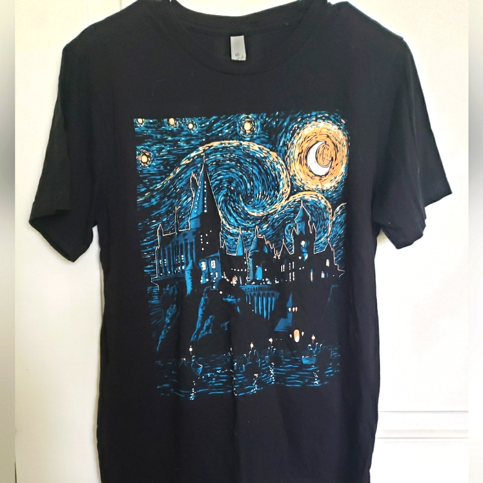 Bella Canvas Black Starry Night Graphic Tee